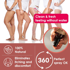 The Aroma Shop Organic Rose Secret bottle back view with product details.