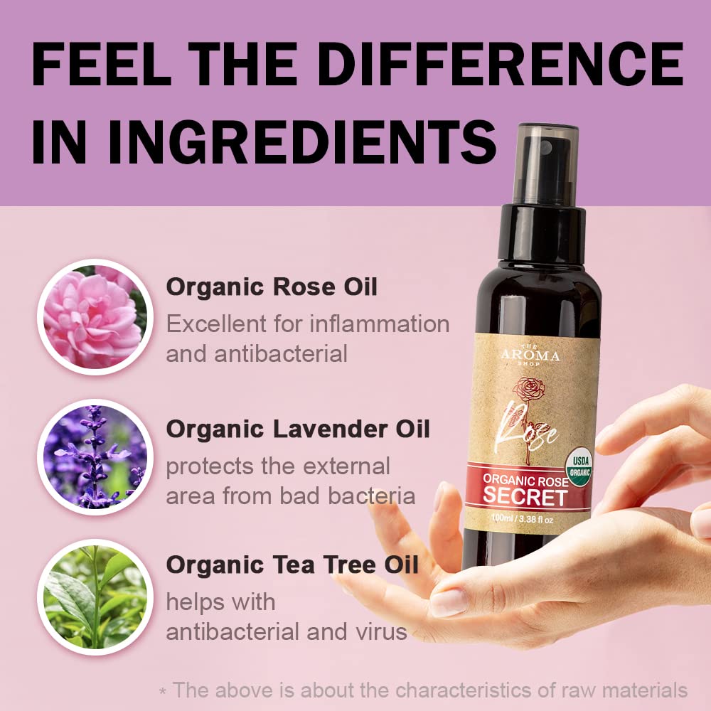 Mist nozzle spray illustrating easy application for on-the-go refreshment.
