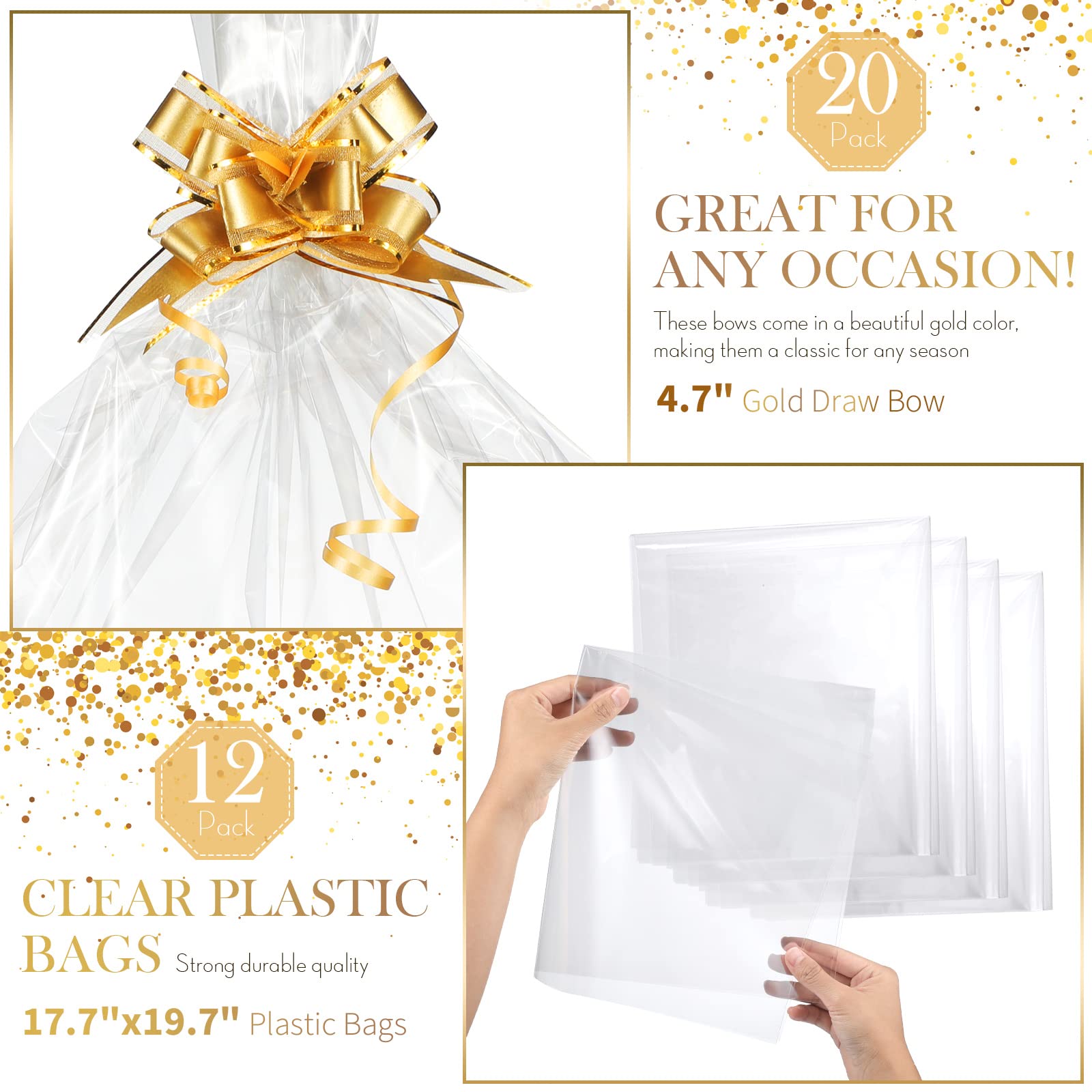 Thenshop plastic bags protect contents in neatly sealed packages