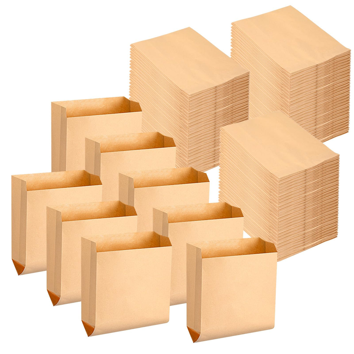 Thenshop waxed kraft bag 100 pieces ideal for bathroom disposal at home, office, or travel.