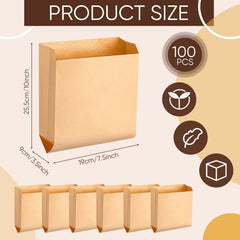 Thenshop waxed kraft bag shows sturdy 10x7.5 inch size for easy liner waste management.