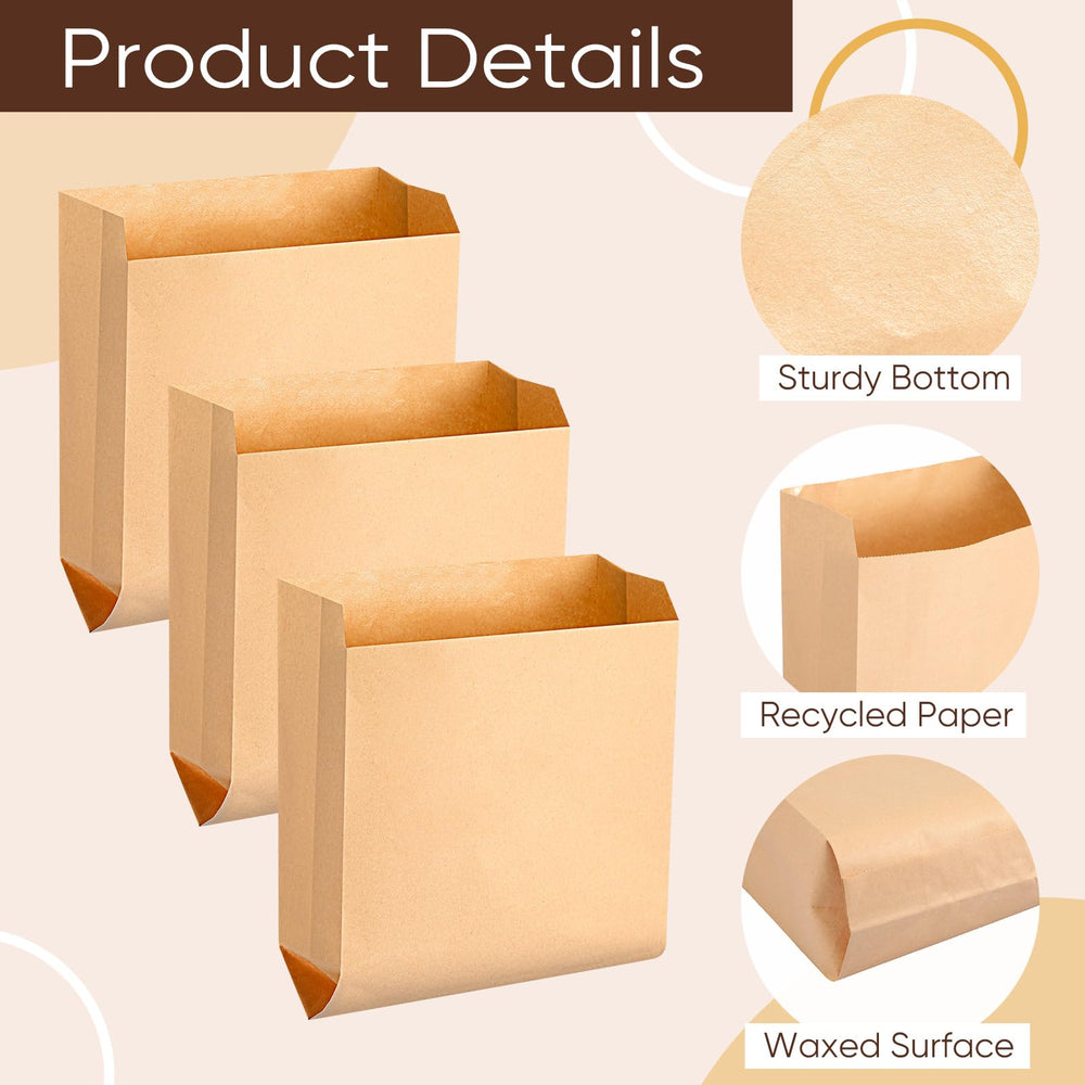 Thenshop waxed kraft bag features leak-proof coating to protect surfaces.
