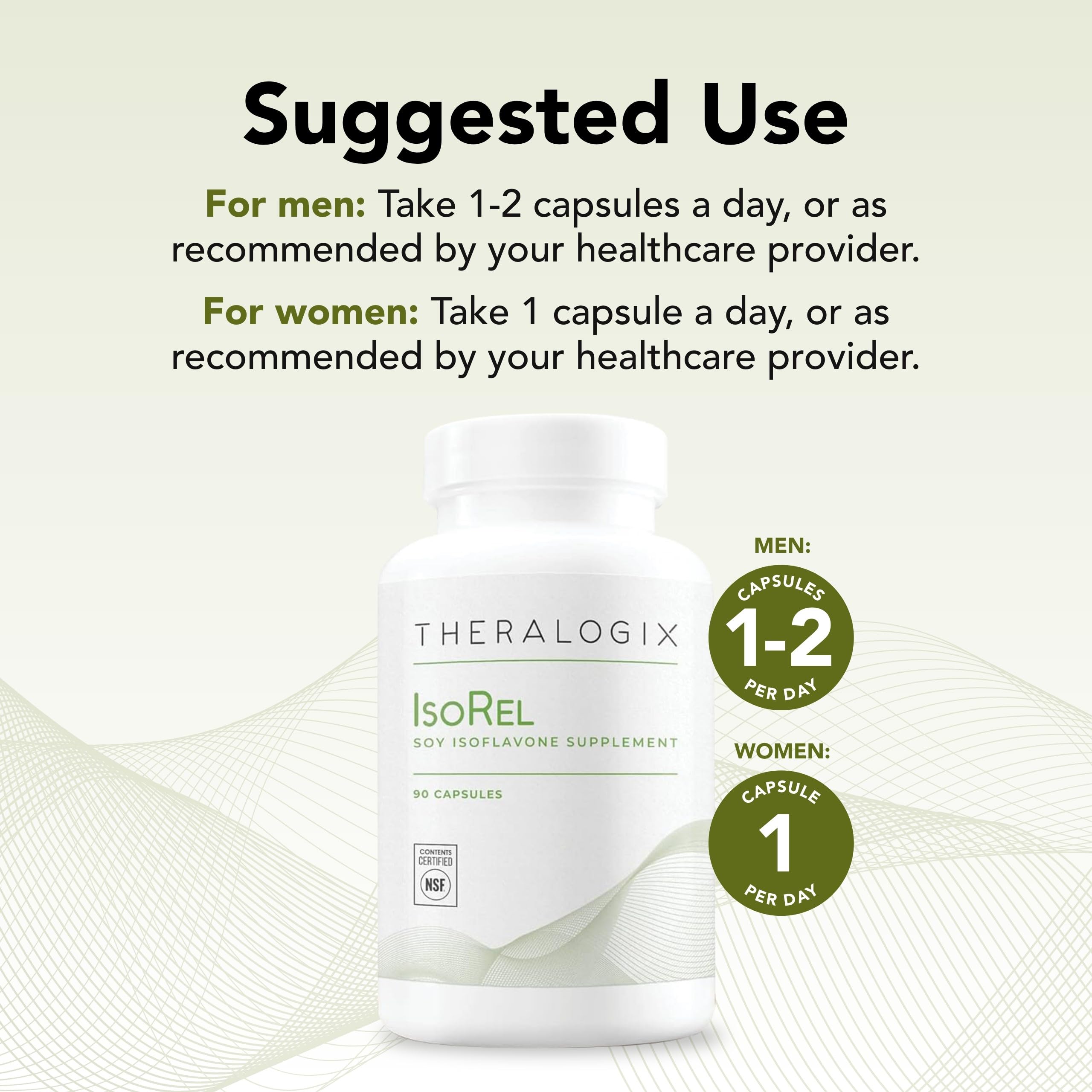IsoRel label showing nutrition facts and ingredients