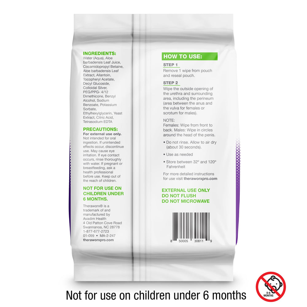 Theraworx Protect wipes provide hygienic care during menopause and incontinence.