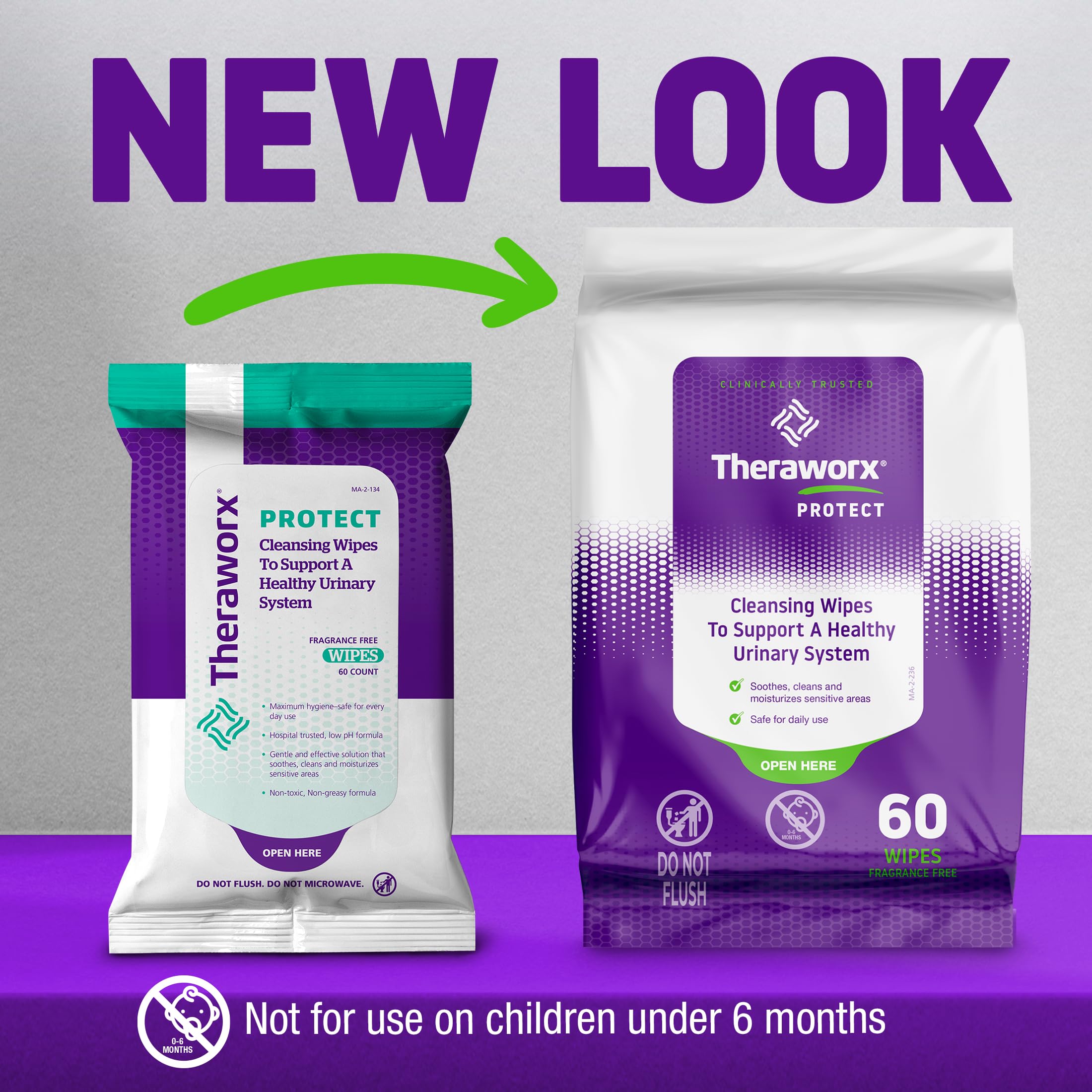Theraworx Protect wipes soothe and refresh sensitive areas for comfort.