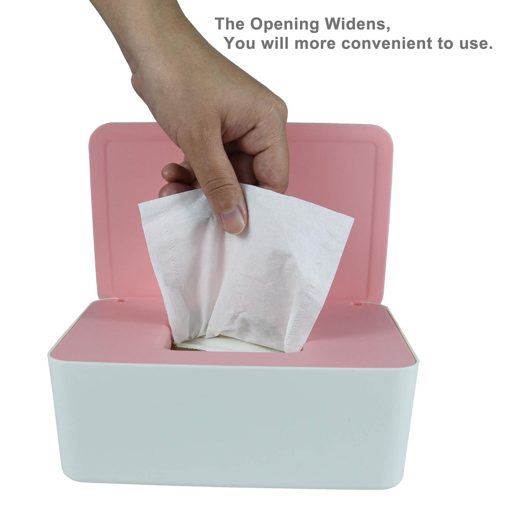 The Revenant pink lid-open shot highlights secure seal preserving fresh wipes.