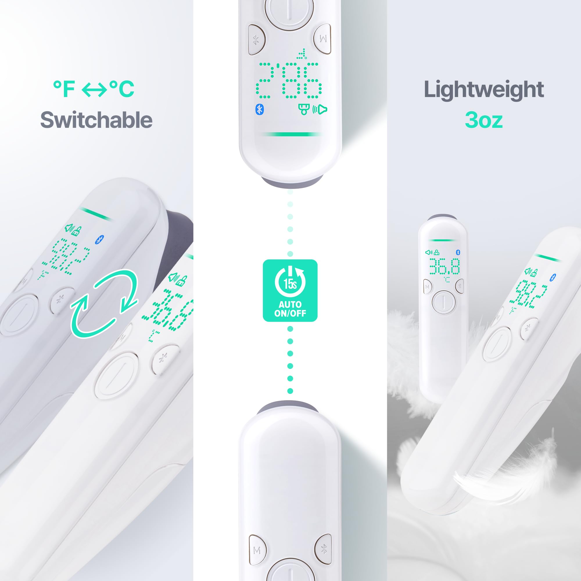 ThermoQuick ergonomic, lightweight design fits adults and kids
