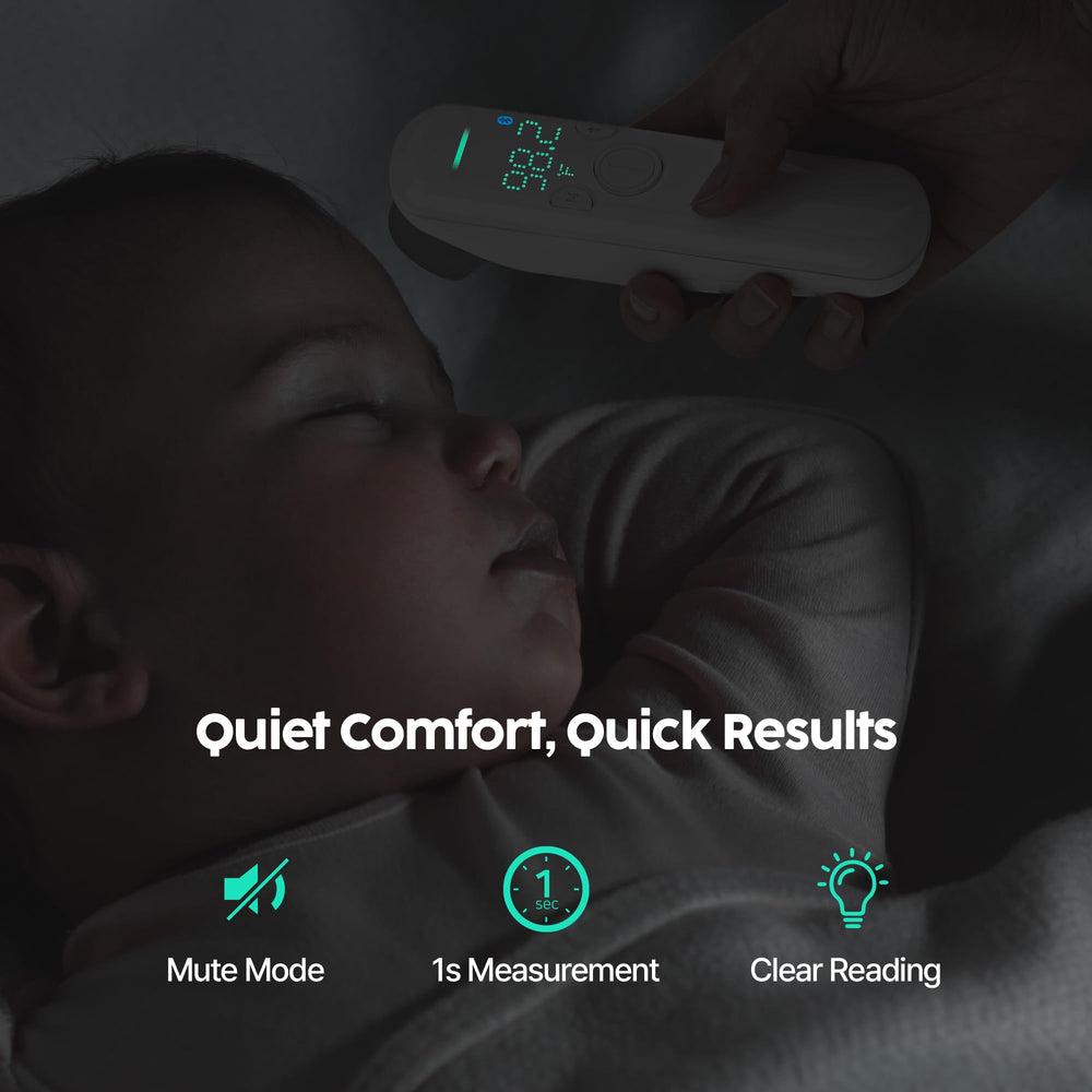 ThermoQuick silent mode with LED display enables nighttime temperature checks