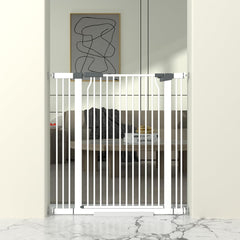 THEYFIRST 41-inch extra tall gate blocks doorway climbs for kids and pets.
