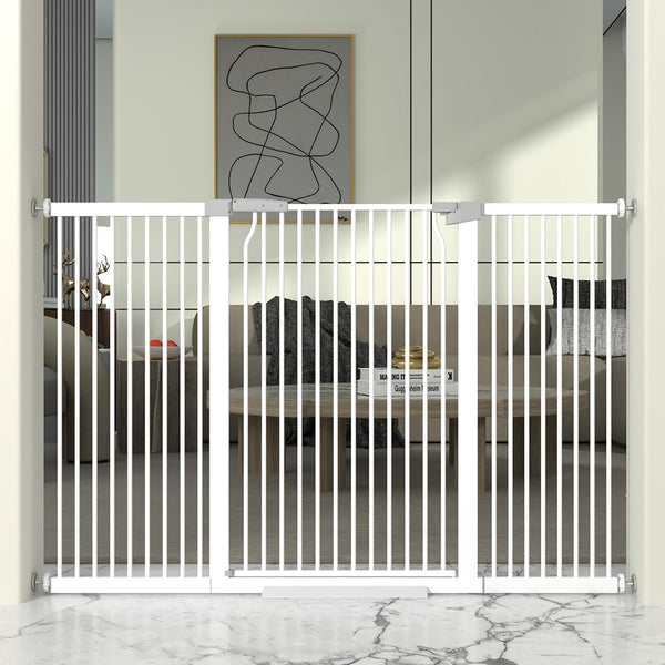 THEYFIRST 41-inch cat gate height prevents jumping and keeps pets contained.