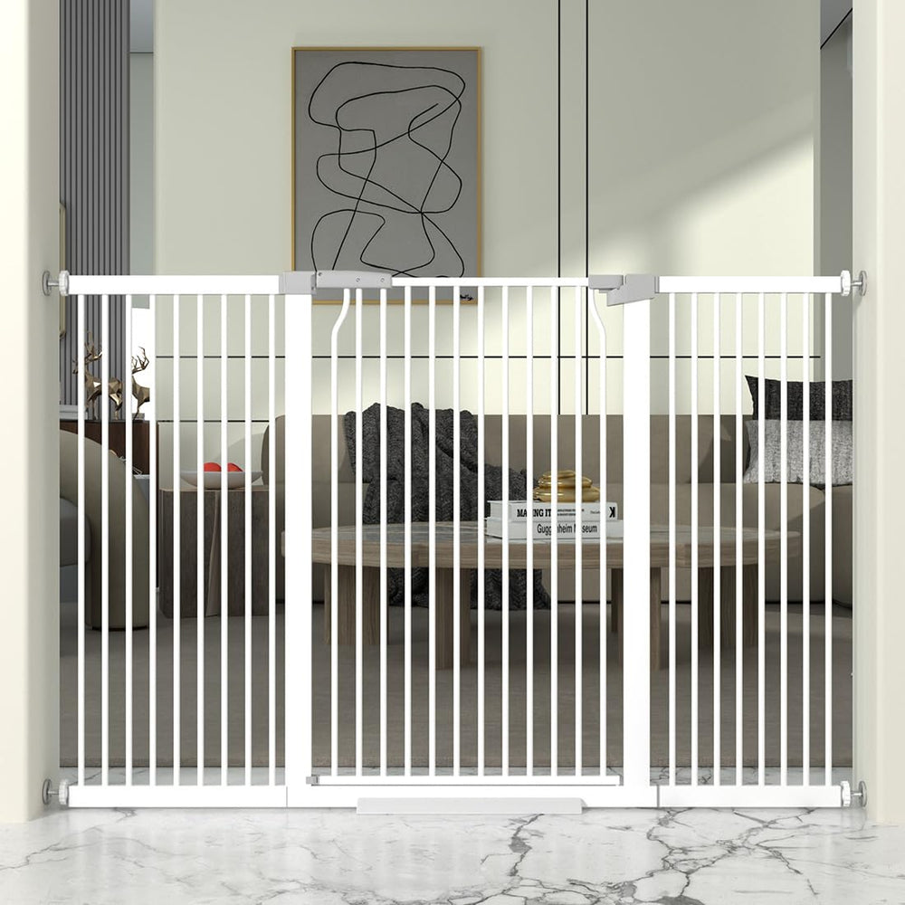 THEYFIRST 41-inch cat gate height prevents jumping and keeps pets contained.