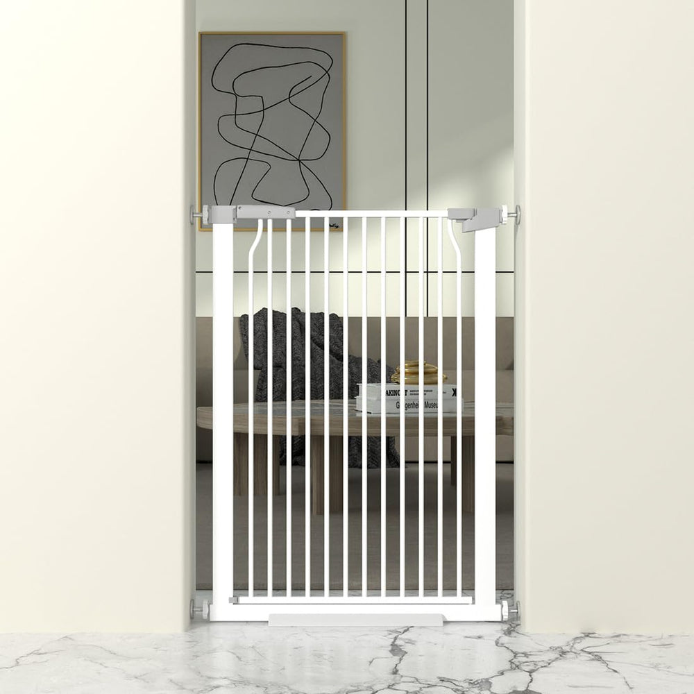 THEYFIRST 41-inch cat gate height blocks jumps in doorways