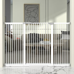 THEYFIRST 41-inch cat gate height prevents jumping and keeps pets contained.
