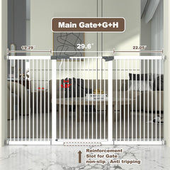 THEYFIRST expansion kit image shows 72-74-inch wide compatibility, enabling wider doorways.