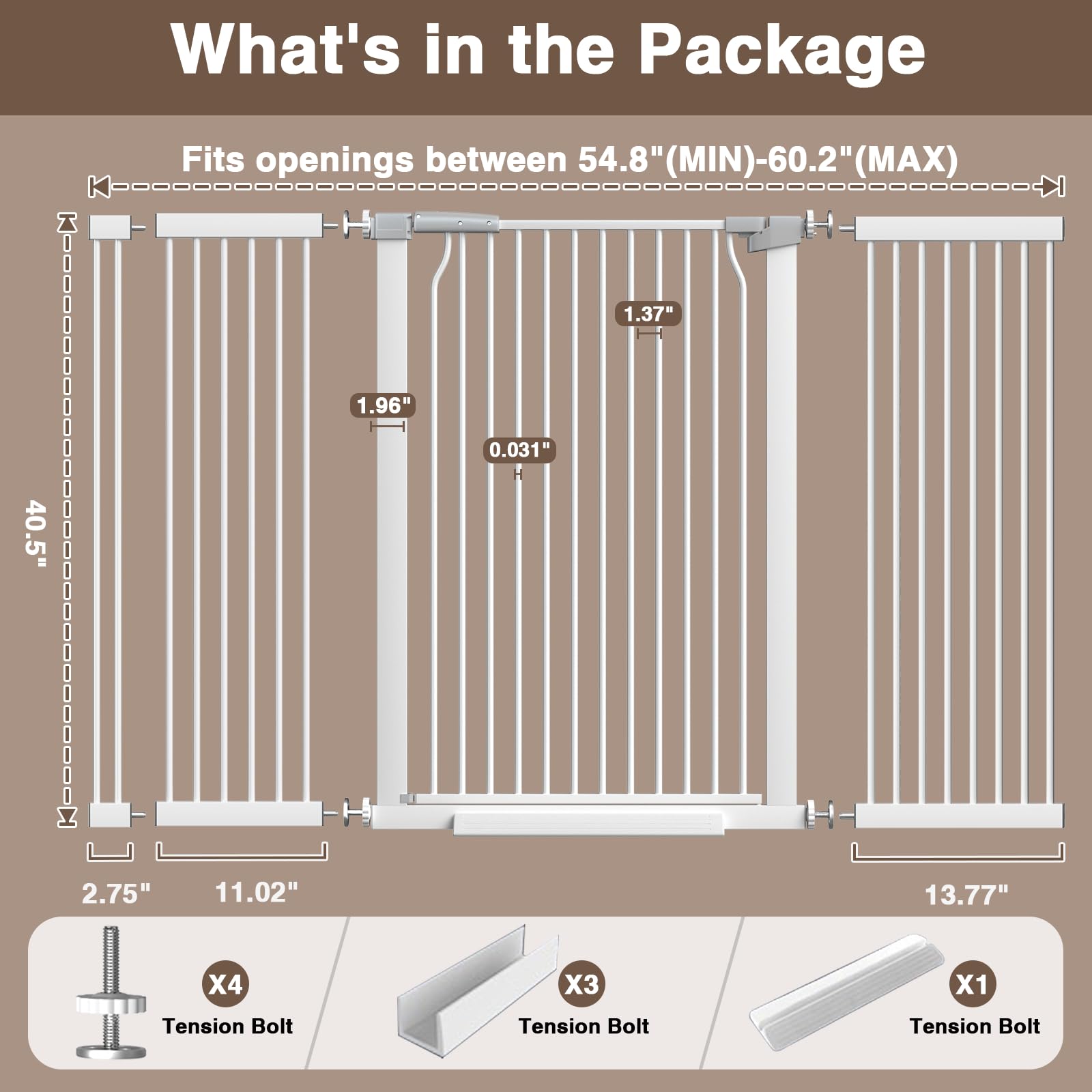 THEYFIRST all-steel construction gate built for durable daily use