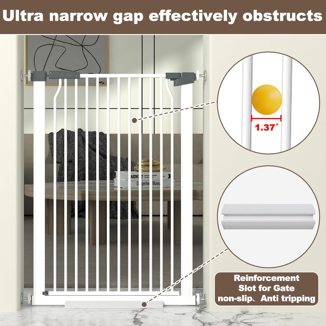 THEYFIRST anti-slip pedal design reduces tripping during passage.