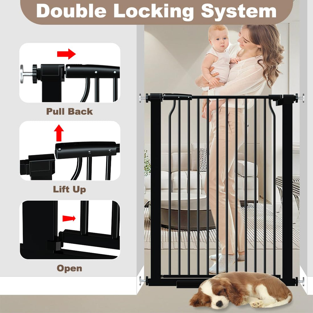THEYFIRST auto close door helps keep the gate secure after passage.