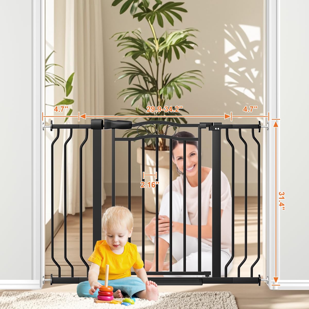 Auto-close feature of THEYFIRST gate for a safe passage.