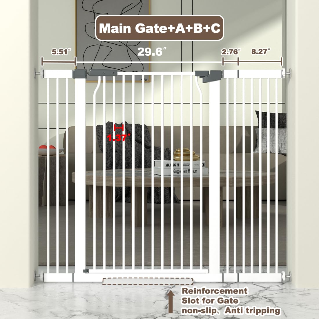 THEYFIRST cat gate open mode shows convenient forward or backward access.