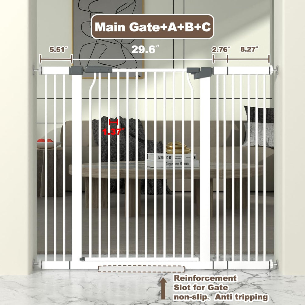 THEYFIRST cat gate open mode shows convenient forward or backward access.