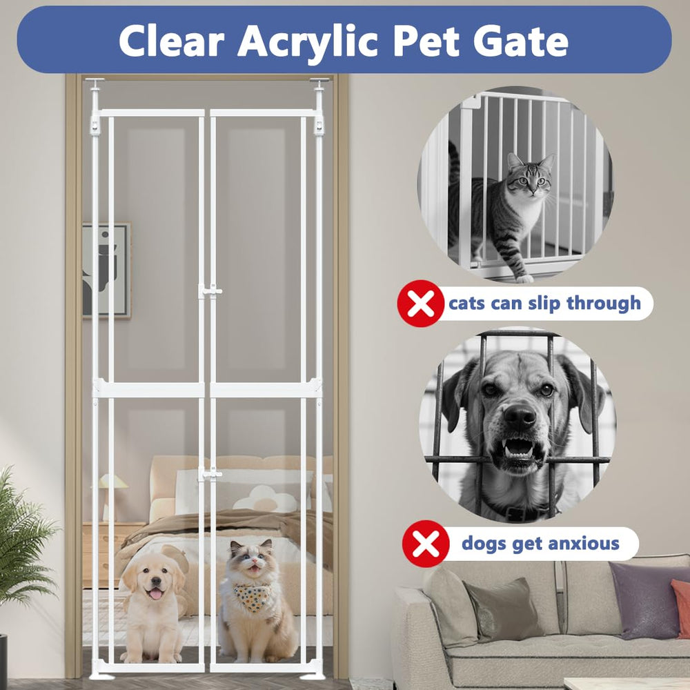 THEYFIRST gate width 33.8-37.4 inches for flexible doorway fit