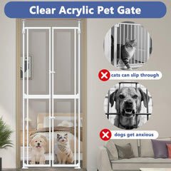 THEYFIRST gate width 33.8-37.4 inches for flexible doorway fit