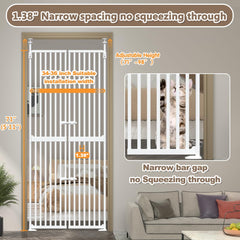 THEYFIRST double pet door design allows easy pet access while keeping rooms secured.