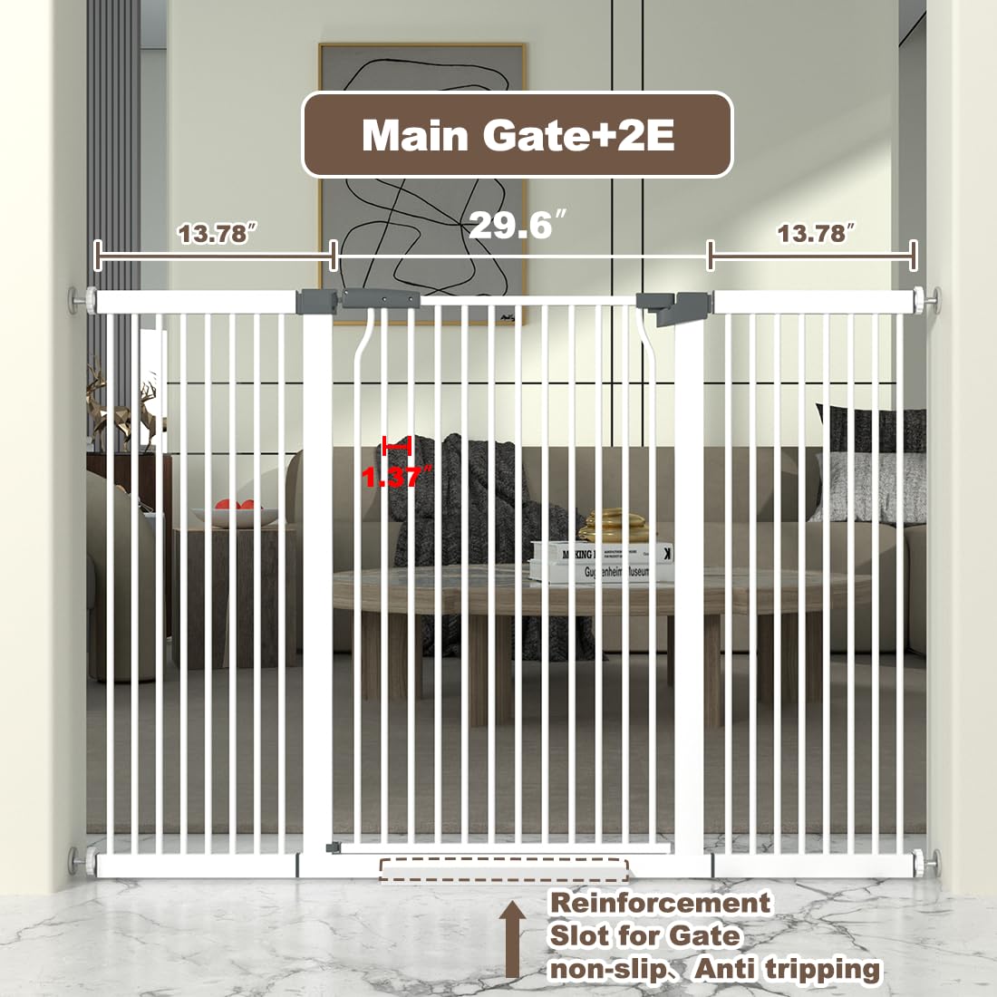 THEYFIRST expansion kit attachment widens the gate for larger openings.
