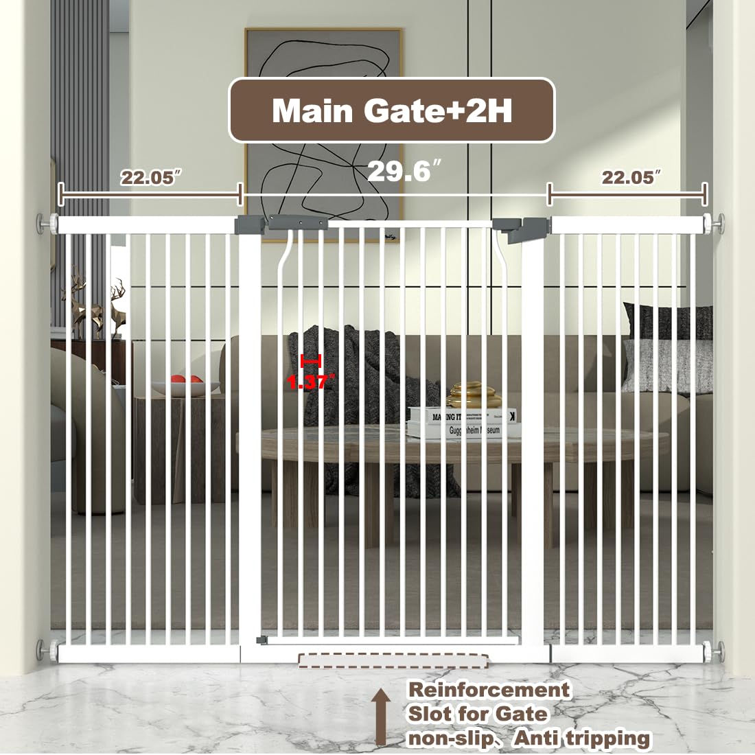 THEYFIRST expansion kit widens doorway to fit 74.2 to 76.7 inches