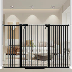 THEYFIRST extra tall gate blocks doorways to keep pets safely contained.