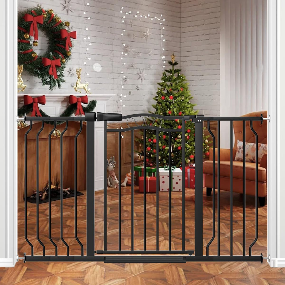 THEYFIRST extra-wide gate adjusts from 29.5 to 53.1 inches for versatile spaces