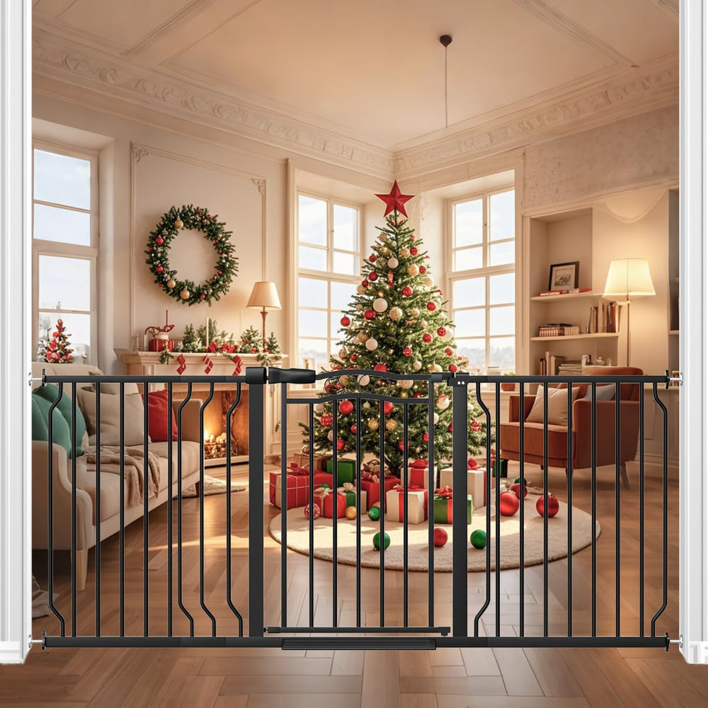 theyfirst extra-wide baby gate for stairs, no-drill setup for safe access