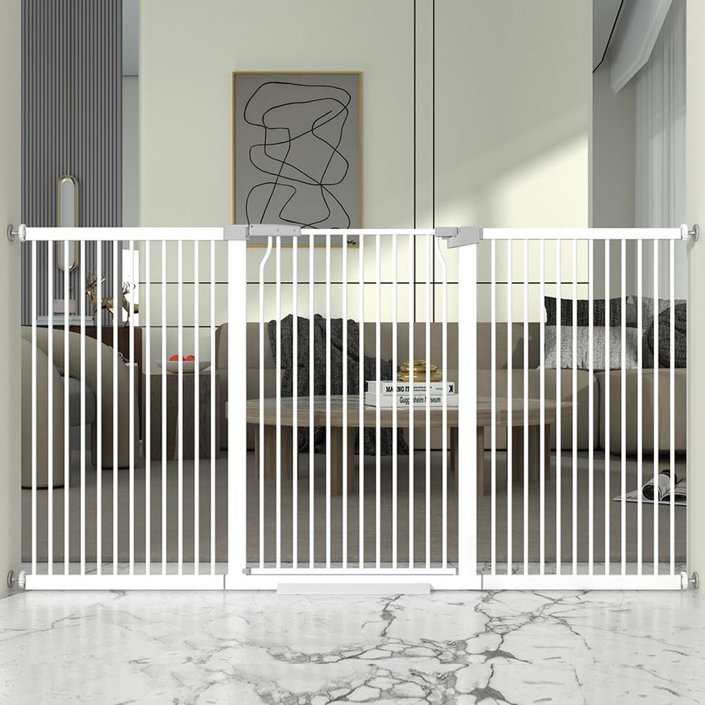 THEYFIRST gate closed with secure latch for safe, one-handed operation in busy homes