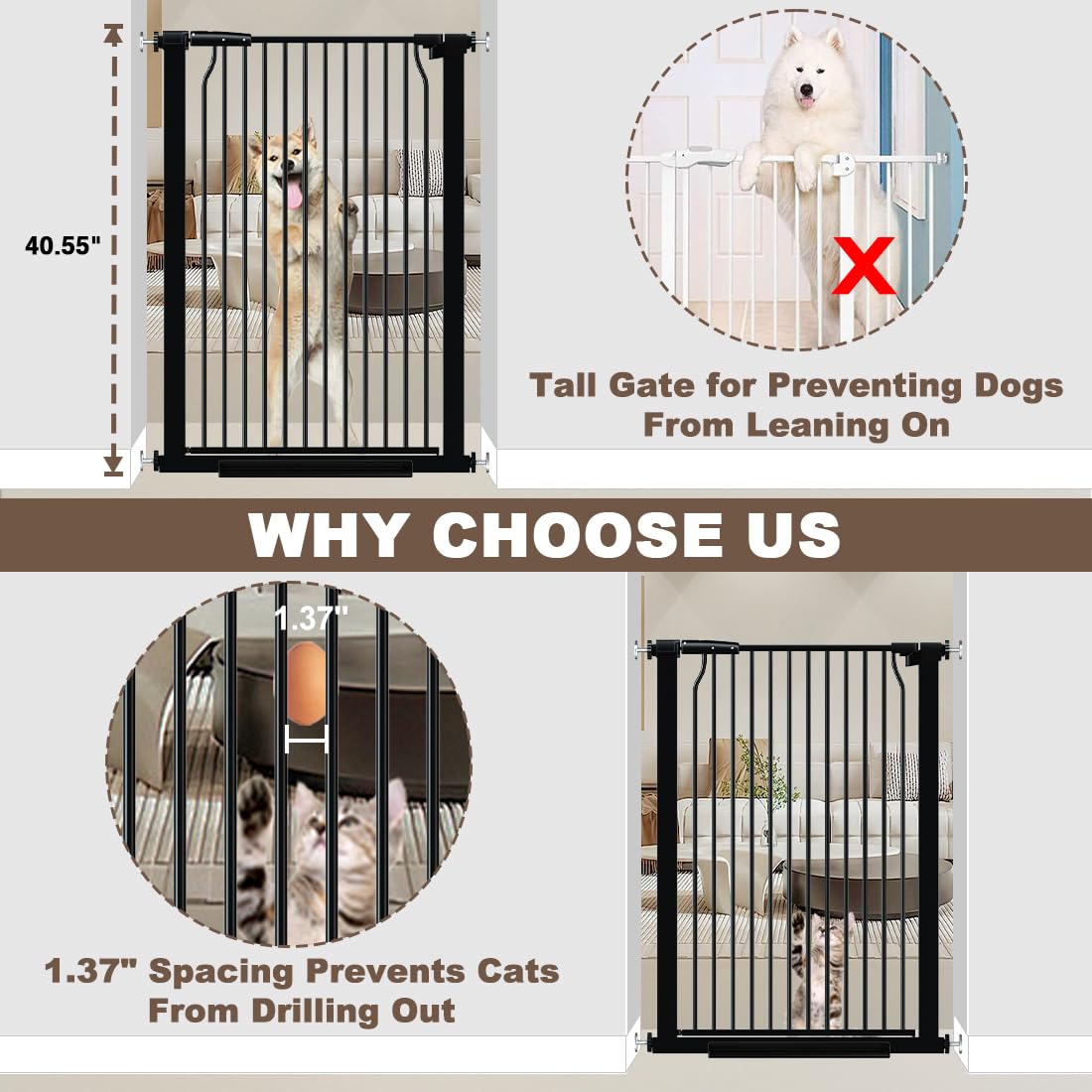 THEYFIRST narrow spacing gate prevents squeezing and protects tiny hands.