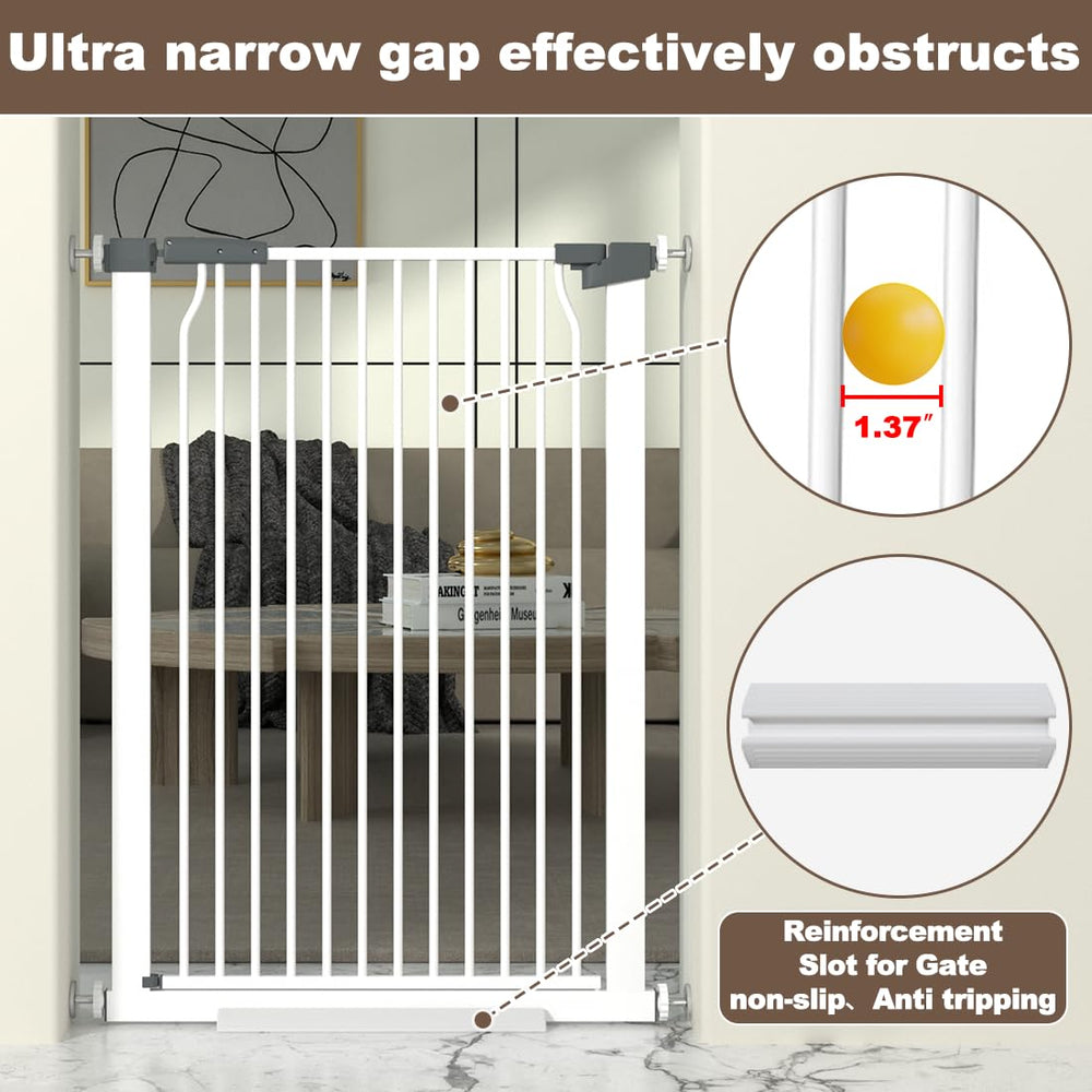 TheyFirst no-drilling indoor gate installs easily without wall damage.