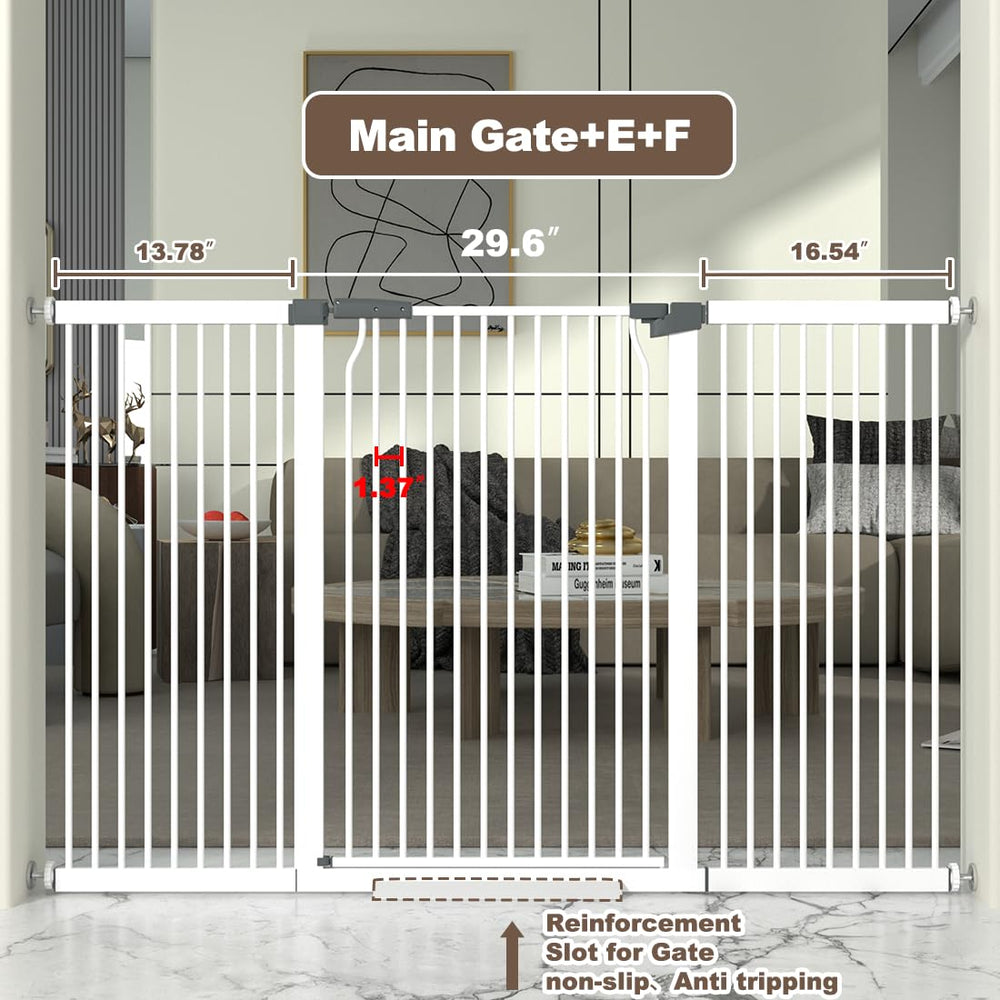 THEYFIRST pressure-mounted gate for pets with tool-free setup.
