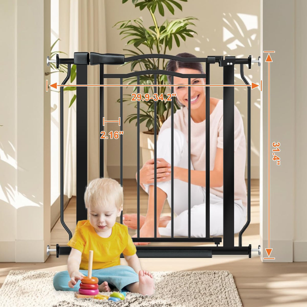 THEYFIRST wide width 29.5-33.8 inch gate fits multiple openings
