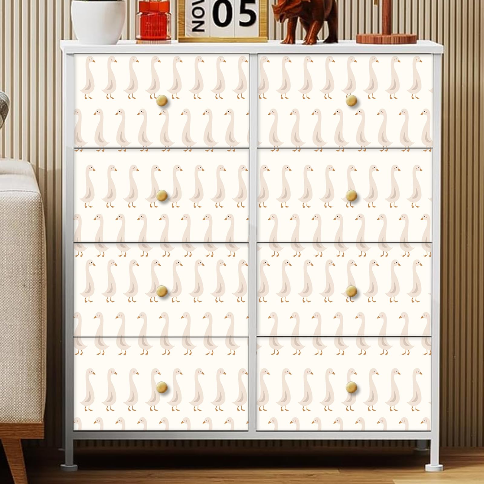 THEYGE small goose wall mural ideal for compact bedroom corners
