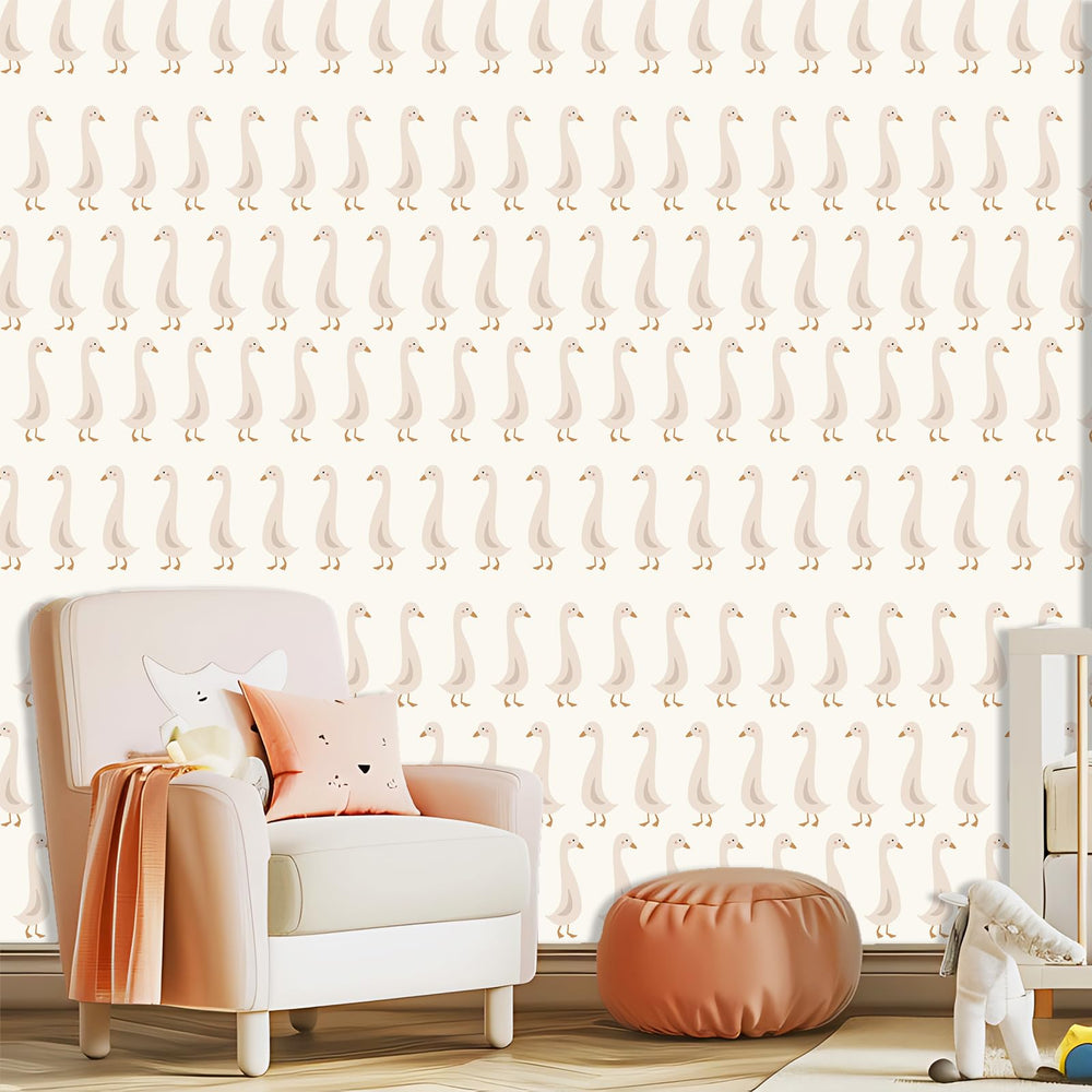 THEYGE watercolor geese wallpaper suited for walls and glass surfaces