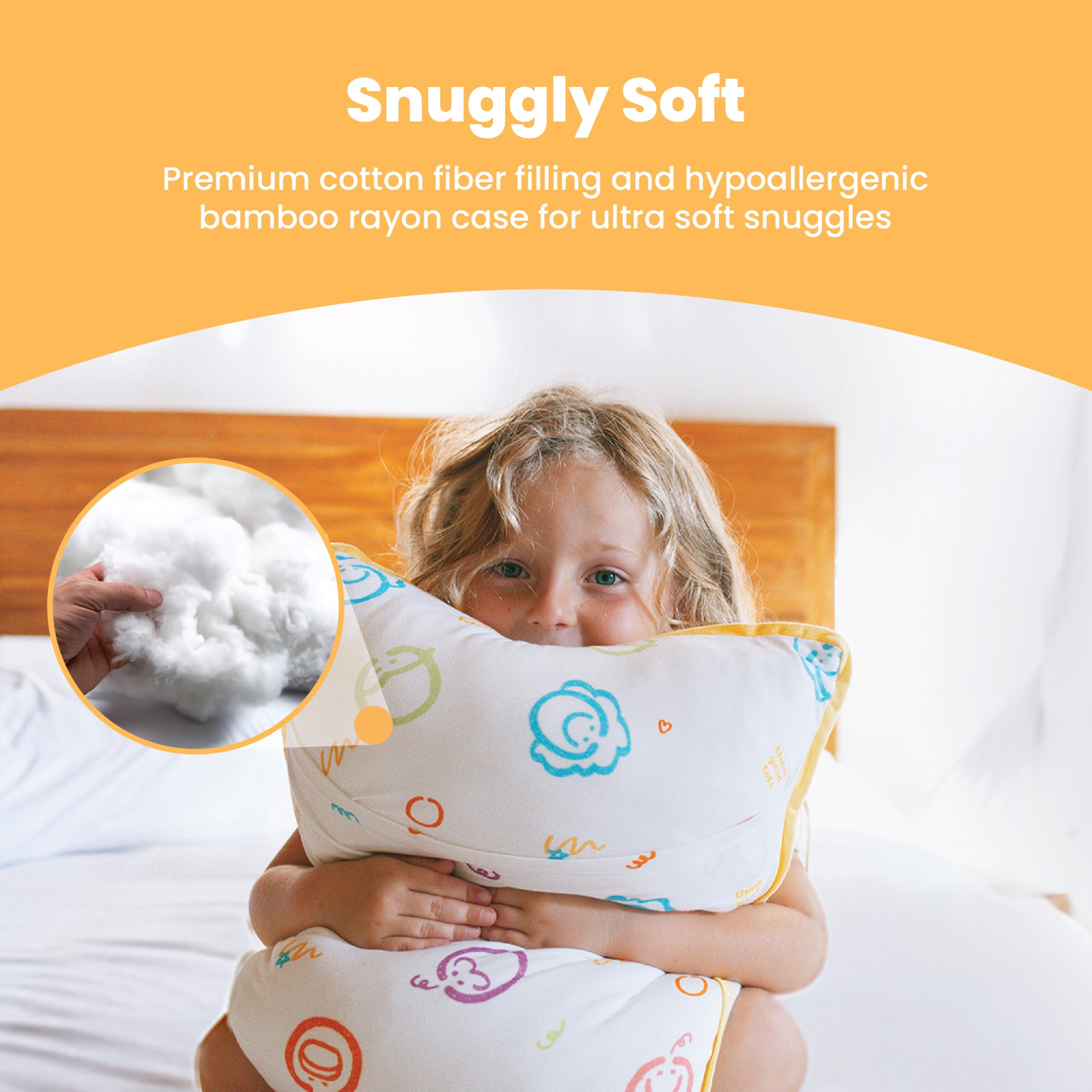 THINK GOOD TOTS close-up of pillowcase showing ultra-soft fabric for sensitive skin