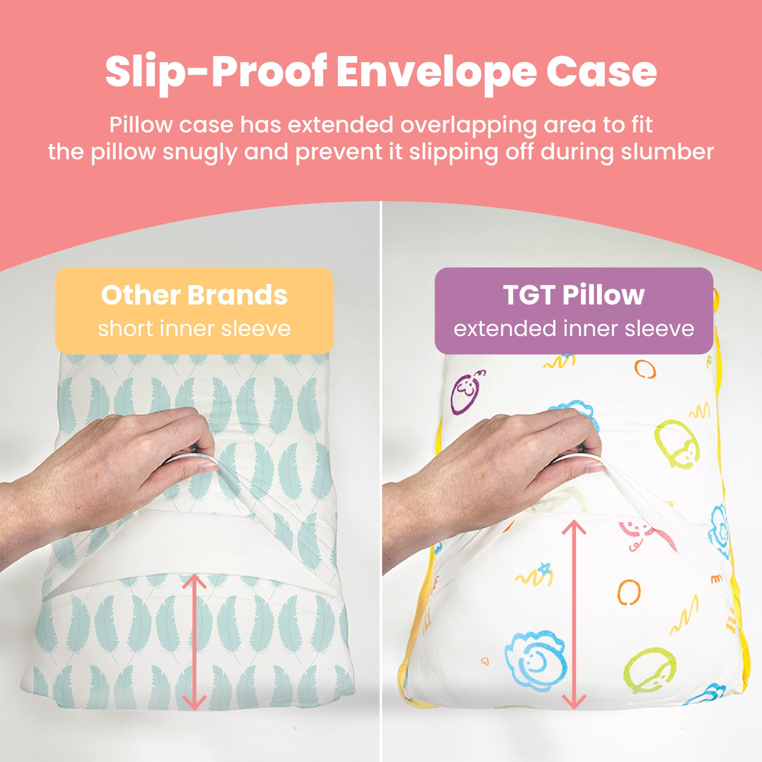 THINK GOOD TOTS pillowcase fabric detail highlights soft, safe materials