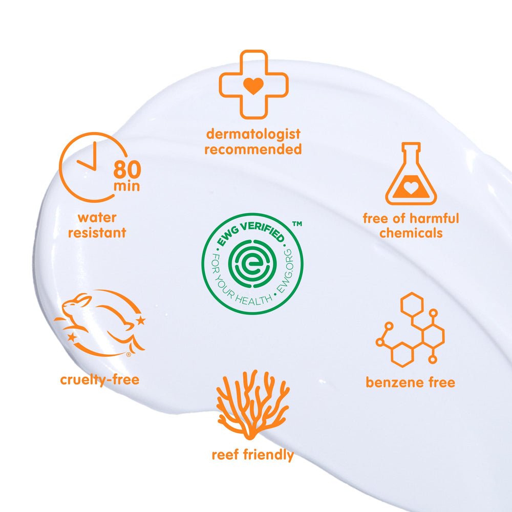 Thinkbaby mineral sunscreen showing a non-greasy finish.