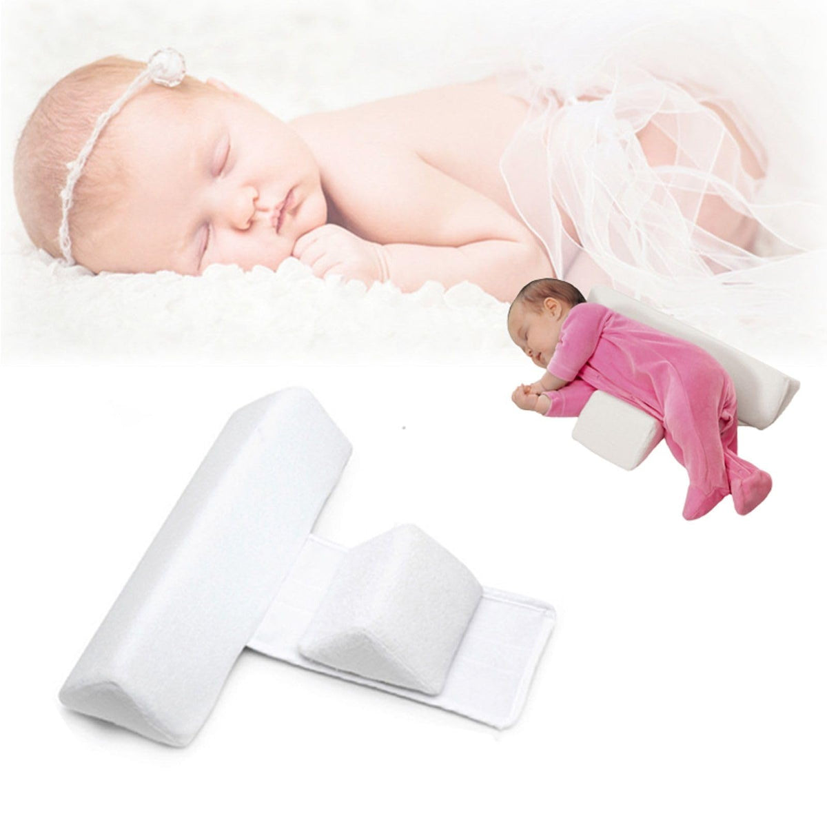 ThinLife baby side sleeper wedge with a 45-degree incline for side sleeping support
