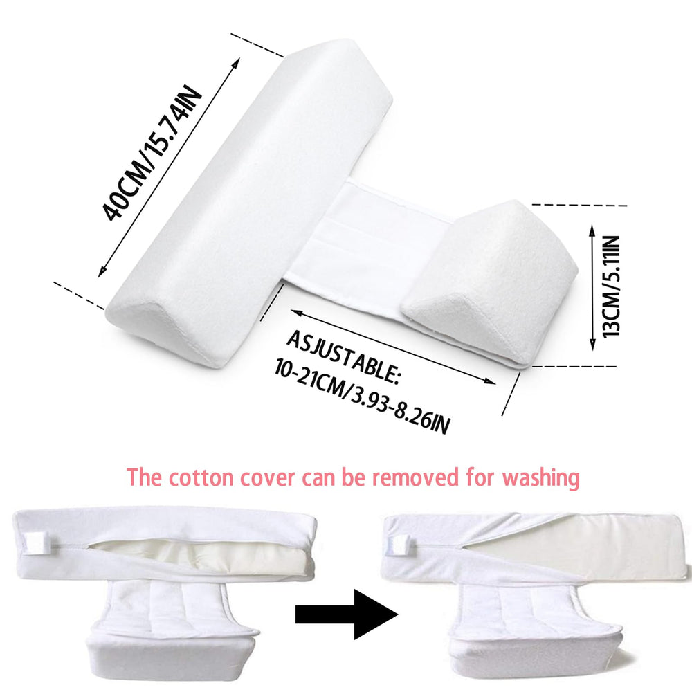 Soft breathable pillowcase on ThinLife wedge with removable cover