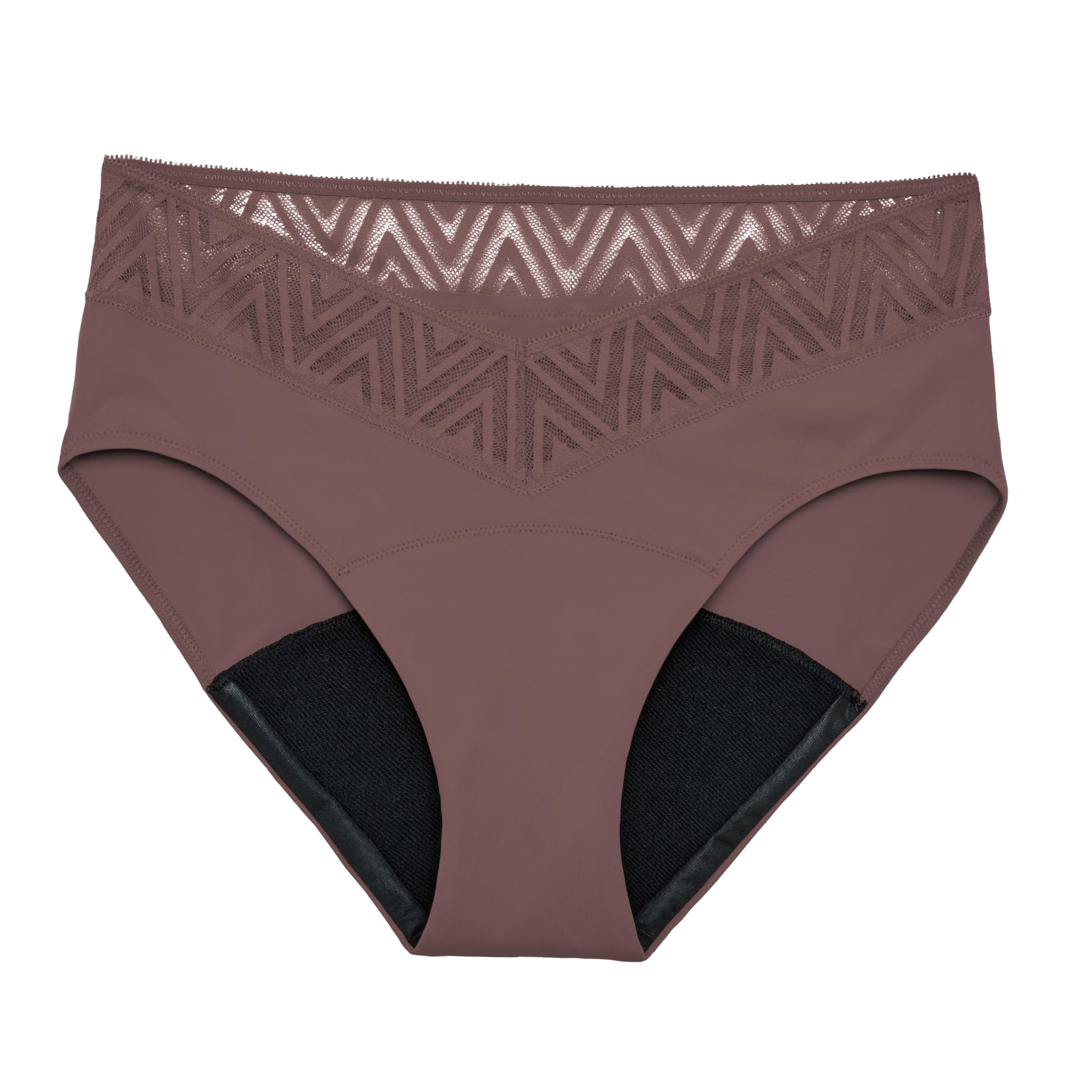 Thinx Comfort Stretch Hip Huggers front view, sleek fit with comfortable, breathable construction for daily wear