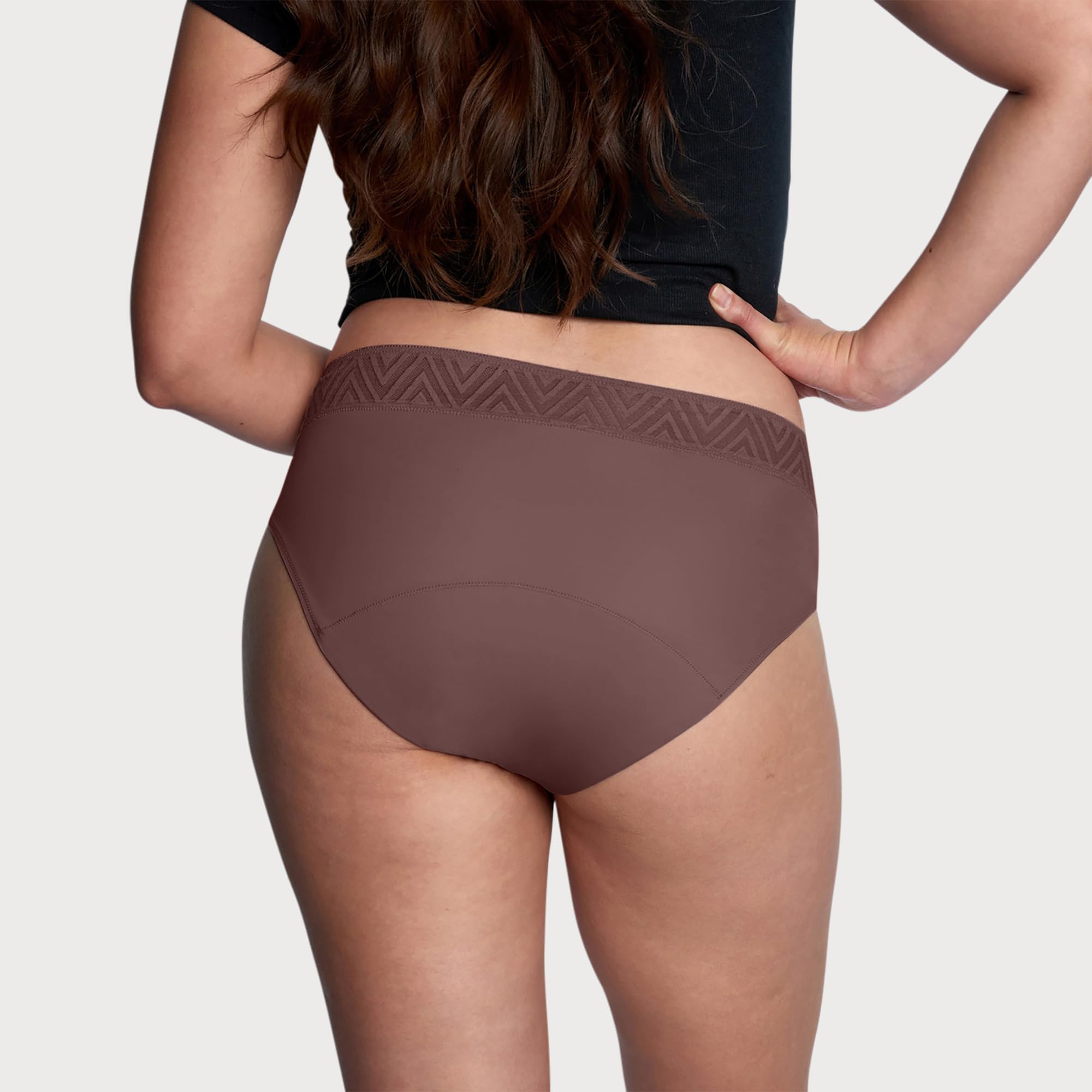 Thinx packaging image highlighting reusable, sustainable period underwear