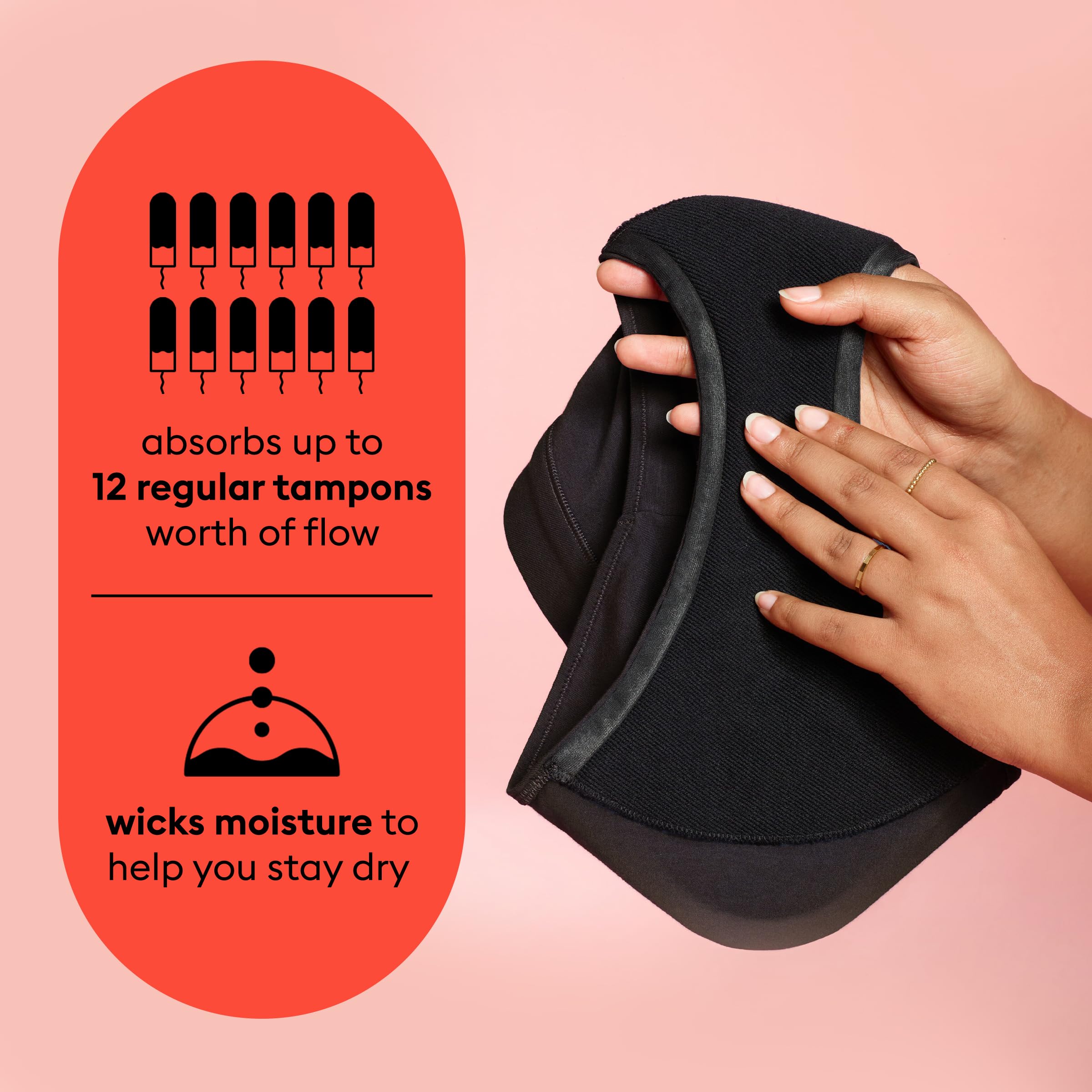 Thinx for All Absorbent Core image demonstrates high capacity for menstrual flow.