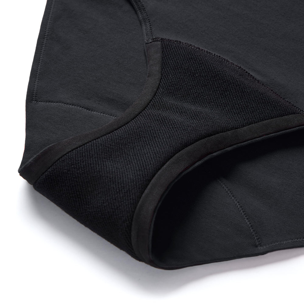 Thinx for All leakproof underwear worn under clothing demonstrates leak-safe design.