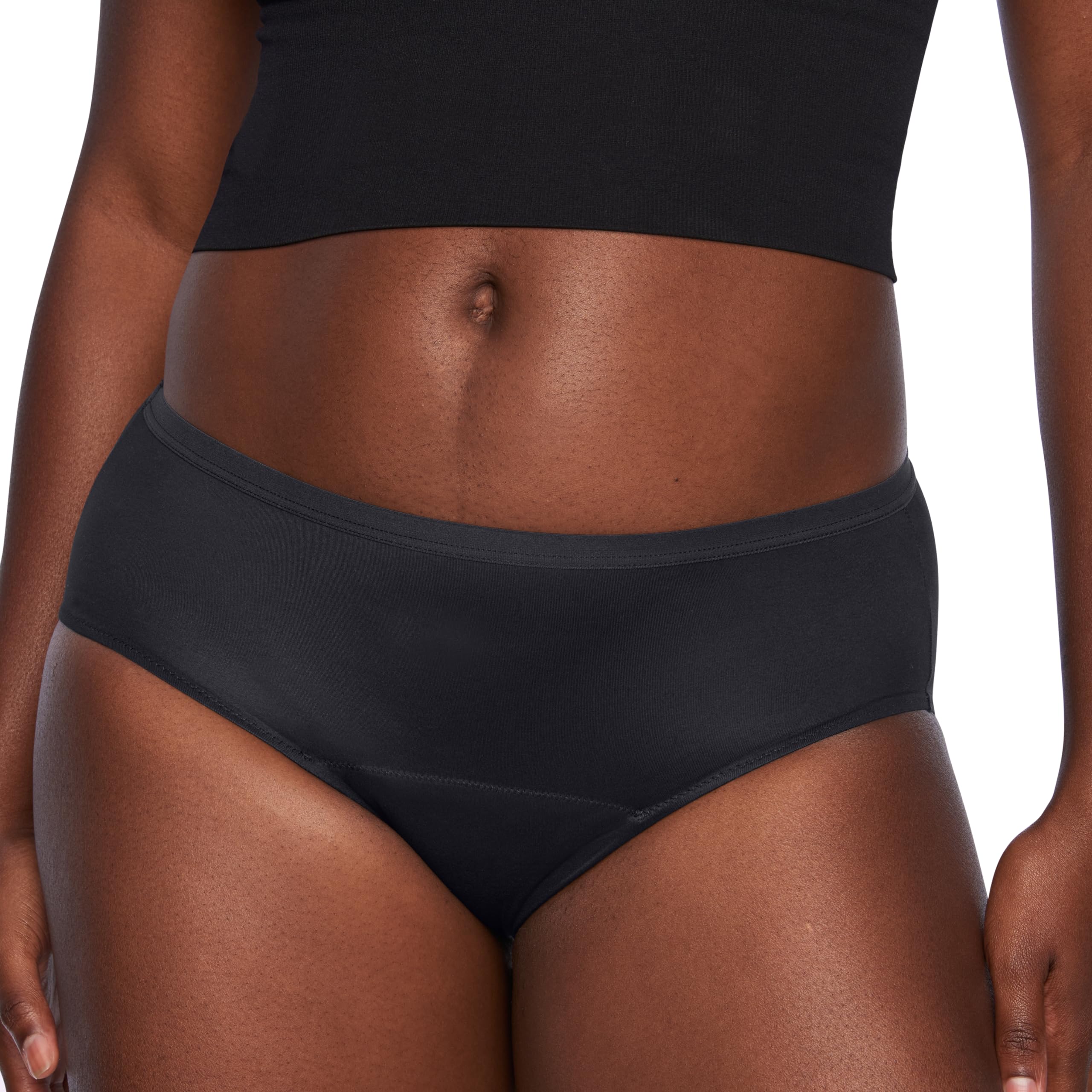 Thinx For All Leaks hip-hugger underwear back view showing full coverage and secure fit.