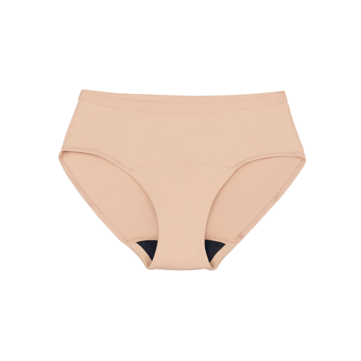 Thinx For All Leaks hip-hugger underwear in beige XXL provides comfortable postpartum protection.